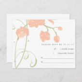 Bleke pekroze roze orchideeën RSVP (Voorkant / Achterkant)