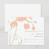 Bleke pekroze roze orchideeën RSVP Kaartje (Voorkant / Achterkant)