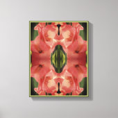 Bleke perzik Gladiolus Flower Abstract Canvas Afdruk (Voorkant)