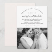 Bleke perzik koppels douchen foto uitnodiging (Voorkant / Achterkant)