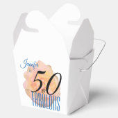 Bleke perzik Roos 50 en Fabulous Birthday Party Bedankdoosjes (Geopend)