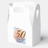 Bleke perzik Roos 50 en Fabulous Birthday Party Bedankdoosjes (Geopend)