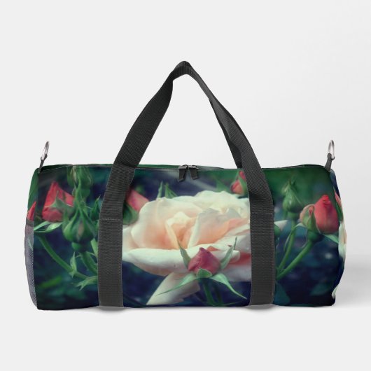 Bleke Perzik Roos Bloem Natuur Gepersonaliseerd Plunjezak (Achterkant)