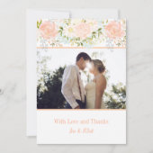 Bleke perzik Rozen groen foto dank u kaarten (Voorkant)