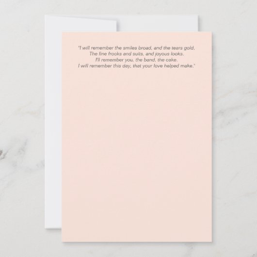 Bleke perzik Rozen groen foto dank u kaarten (Achterkant)