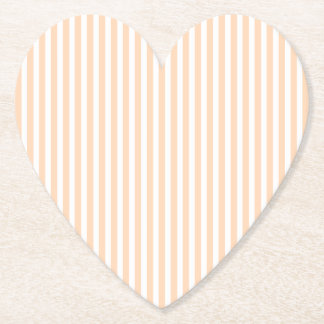 Bleke Perzikkleurige Coral & White Stripe Kartonnen Onderzetters