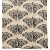 bleke perzikzwart met de moerasstaart douchegordijn (Voorkant)