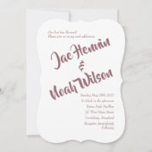 Bleke Pink Dahlia Floral Wedding Invitations Kaart (Voorkant)