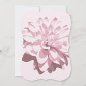 Bleke Pink Dahlia Floral Wedding Invitations Kaart (Achterkant)