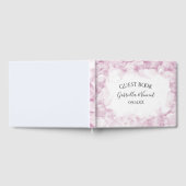 Bleke Pink Hydrangea Flowers Waterverf Weddenschap Gastenboek (Volledig)