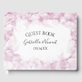 Bleke Pink Hydrangea Flowers Waterverf Weddenschap Gastenboek (Voorkant)