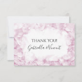 Bleke Pink Hydrangea Waterverf Weddenschap Harteli Bedankkaart (Voorkant)