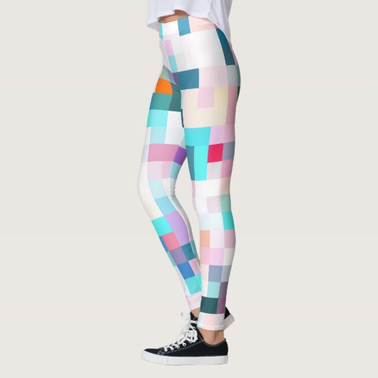 Bleke pixels geometrisch leggings (Links)