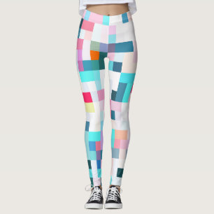 Bleke pixels geometrisch leggings