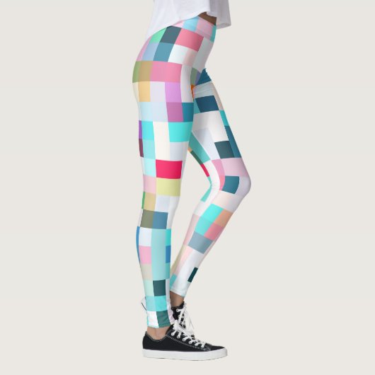 Bleke pixels geometrisch leggings (Rechts)