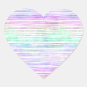 bleke regenboog penseelstreek strepen : hart sticker