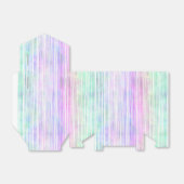 bleke regenboog penseelstreken : bedankdoosjes (Uitgevouwen)