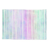 bleke regenboog penseelstreken : kussensloop (Achterkant-Links)