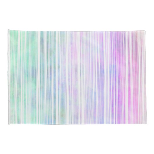 bleke regenboog penseelstreken : kussensloop (Achterkant-Rechts)