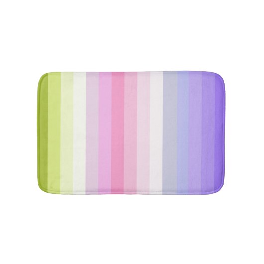 Bleke regenboogstrips voor het decor badmat (Voorkant)