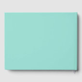 Bleke Robin Egg Blue Solid Color Gastenboek (Achterkant)