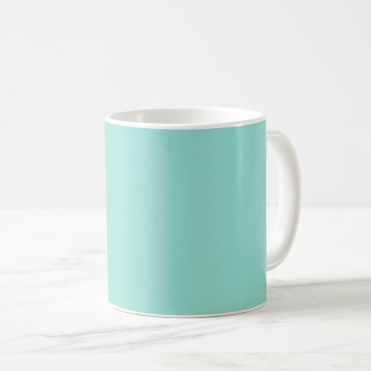 Bleke Robin Egg Blue Solid Color Koffiemok (Voorkant rechts)