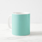 Bleke Robin Egg Blue Solid Color Koffiemok (Voorkant links)