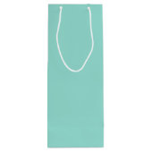 Bleke Robin Egg Blue Solid Color Wijn Cadeautas (Achterkant)