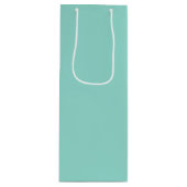 Bleke Robin Egg Blue Solid Color Wijn Cadeautas (Voorkant)