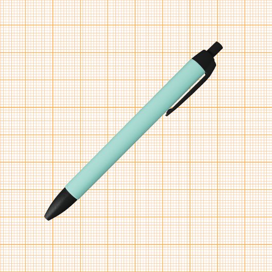 Bleke Robin Egg Blue Solid Color Zwarte Inkt Pen
