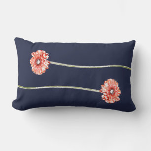 Bleke Rode Chrysanthemum Gerbera Bloem Kussen