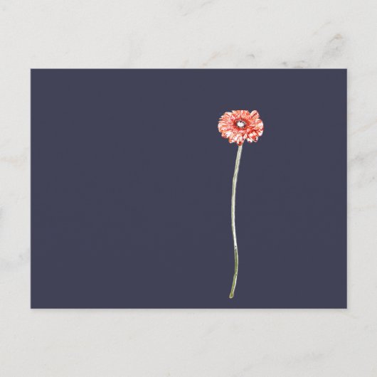 Bleke Rode Gerbera Bloem Briefkaart (Voorkant)