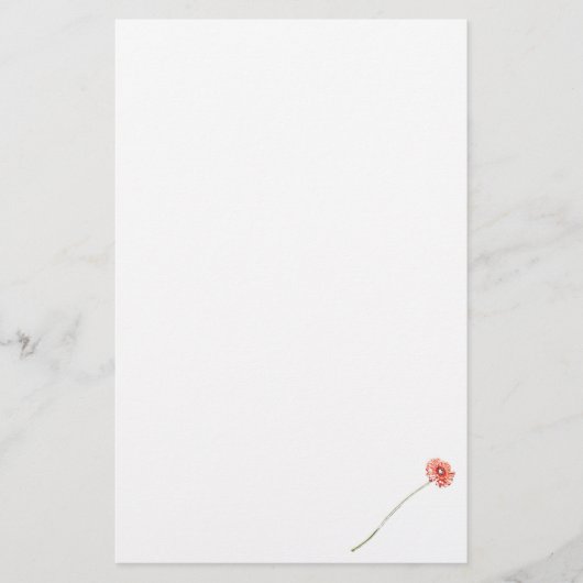 Bleke Rode Gerbera Bloem Briefpapier (Voorkant)