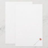 Bleke Rode Gerbera Bloem Briefpapier (Voorkant / Achterkant)