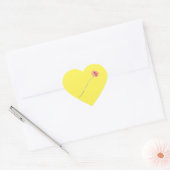 Bleke Rode Gerbera Bloem Hart Sticker (Envelop)