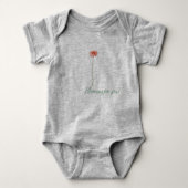 Bleke Rode Gerbera Bloem Romper (Voorkant)