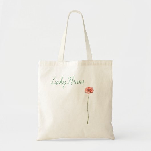 Bleke Rode Gerbera Bloem Tote Bag (Voorkant)