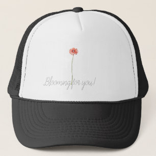 Bleke Rode Gerbera Bloem Trucker Pet
