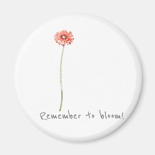 Bleke Rode Gerbera Daisy Vergeet niet om te bloeie Magneet