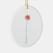 Bleke rode Gerbera-ventilator Keramisch Ornament (Rechts)
