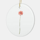 Bleke rode Gerbera-ventilator Keramisch Ornament (Links)