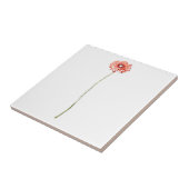 Bleke rode Gerbera-ventilator Tegeltje (Zijkant)