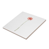 Bleke rode roze gerbera-ventilator tegeltje (Zijkant)