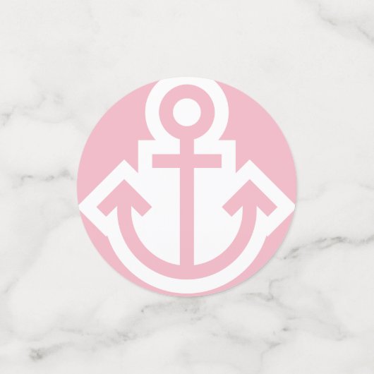 Bleke Roze Anker Confetti (Kleine voorkant)