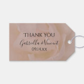 Bleke roze bloem Dank je huwelijk Cadeaulabel (Voorkant (Horizontaal))