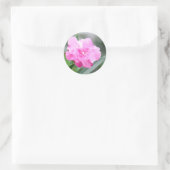 Bleke roze bloem ronde sticker (Tas)