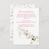 Bleke Roze Bloemen Behuizing Informatiekaartje (Voorkant / Achterkant)