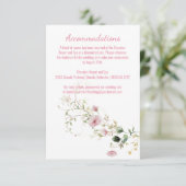 Bleke Roze Bloemen Behuizing Informatiekaartje (Staand voorkant)