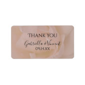 Bleke roze bloemen bruiloft etiket (Voorkant)