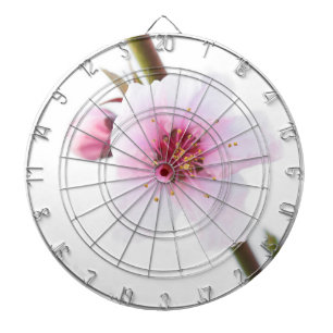 Bleke roze bloemen dartbord